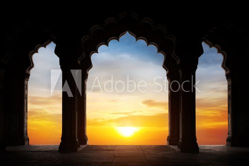 Arch silhouette at sunset