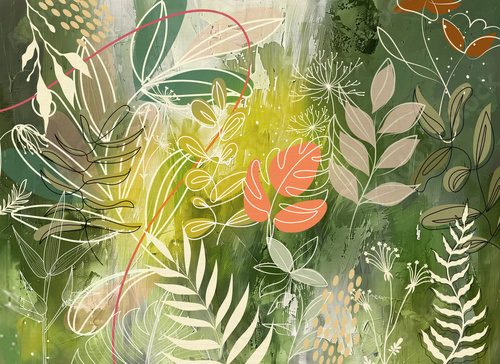 flowers and leaves