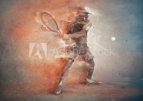 abstract tennis player