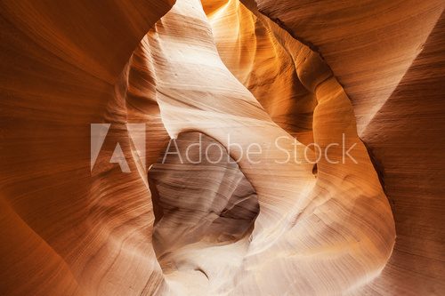 Famous view in Antelope Canyon
