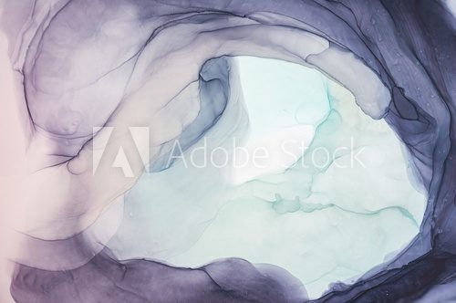 Alcohol ink sea texture. Fluid ink abstract background. Multicolored bright texture. Abstract painting color texture. Modern futuristic pattern. Multicolor dynamic background. Artwork for create.