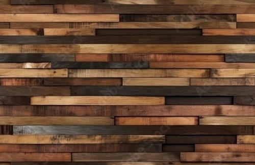 Floor wood parquet. Flooring wooden seamless pattern. Design laminate. Parquet rectangular tessellation. Floor tile parquetry plank. Hardwood tiles created with Generative AI technology