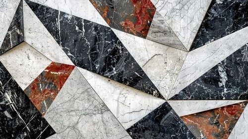 Geometric Harmony: Abstract Stone Pattern with Intricate Shapes and Angles