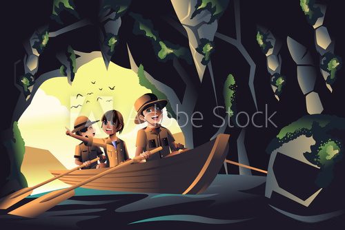Kids on an adventure trip