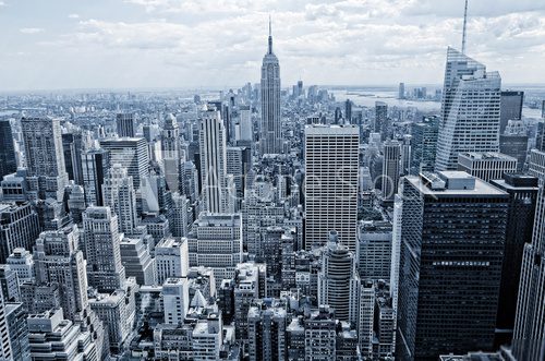 Abstract view from the height to Manhattan