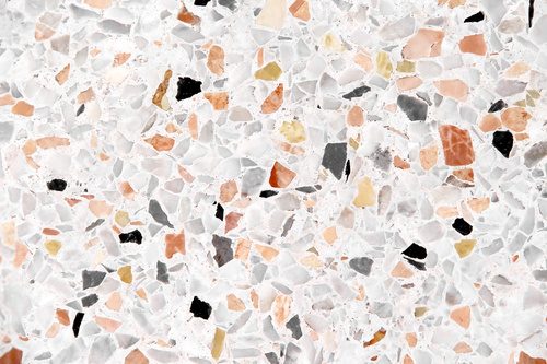 Polished stone(terrazzo) old color floor background