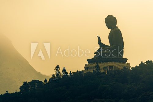 sunrise over Tian Tan Buddha