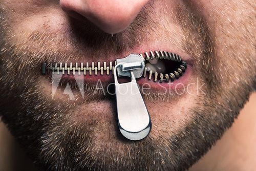 Zipped mouth