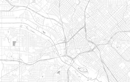 vector map of the city of Dallas, Texas, USA