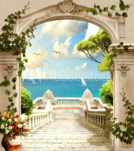 Digital fresco. Sea view