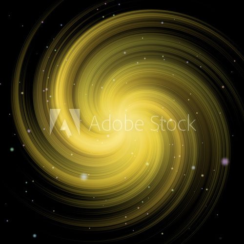 Yellow swirl (galaxy) illustration