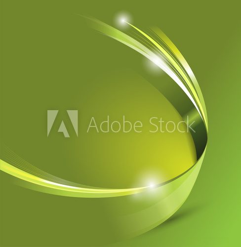 Universal Green abstract vector background with 3D effect