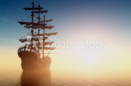 Sailboat in the sea.