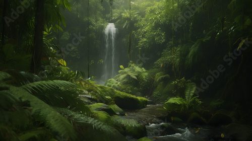 Lush tropical rainforest canopy