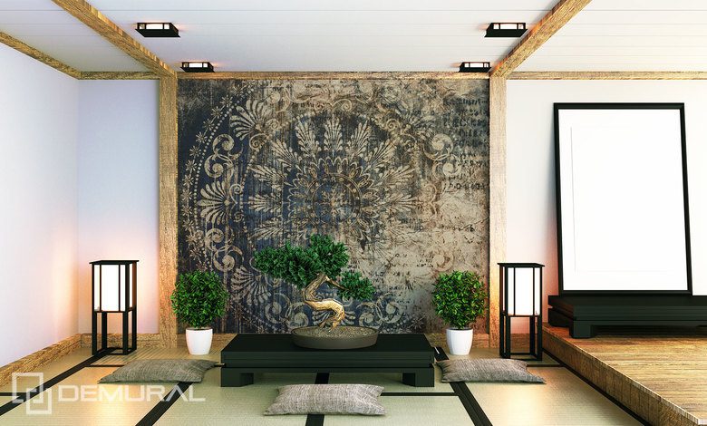 orientalny klimat wnetrza z hinduska mandala fototapety orientalne fototapety demural
