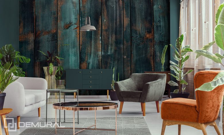 stara deska i modny salon zgrany duet fototapety tekstury fototapety demural