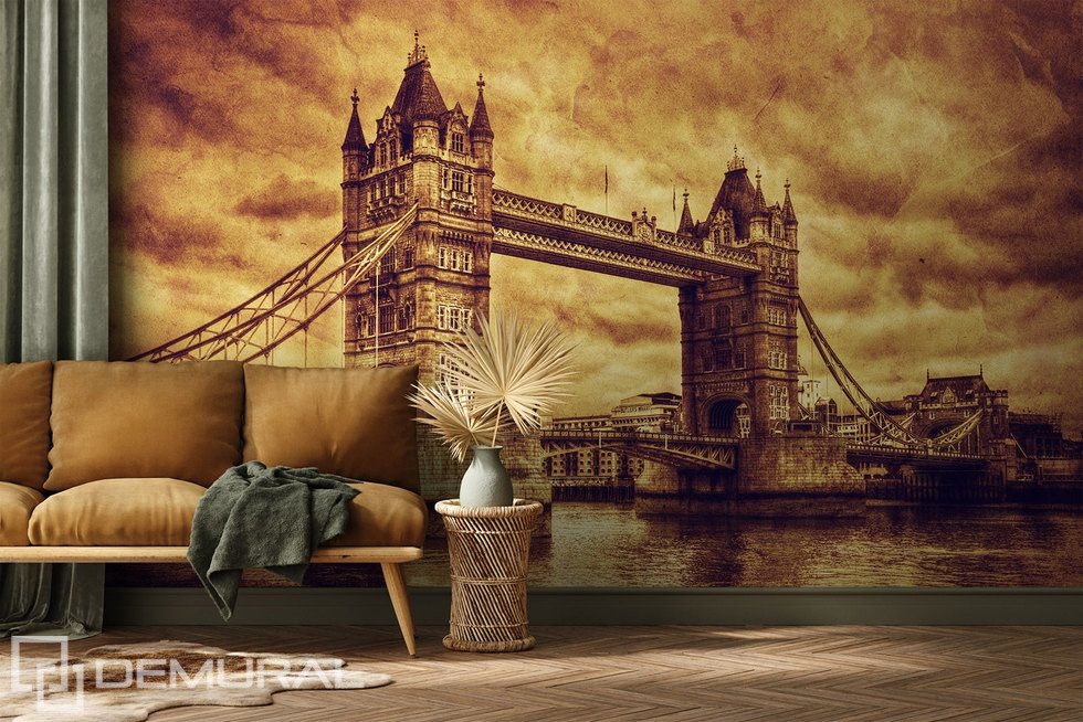 Londyński most w klimatycznej sepii Fototapety Sepia Fototapety Demural