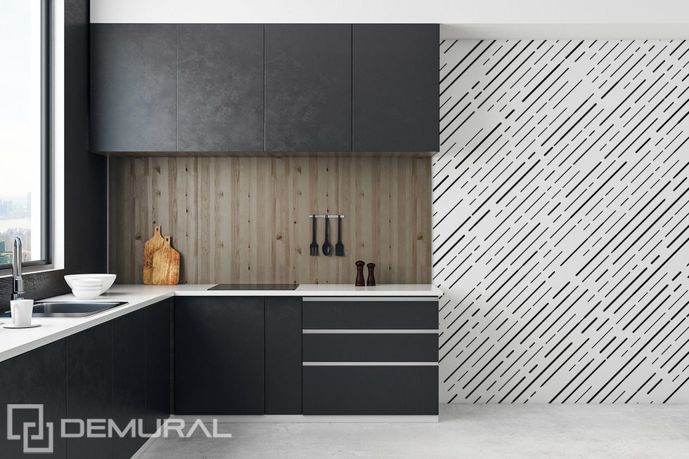 Geometryczna dynamika w czystej formie Fototapety do kuchni Fototapety Demural