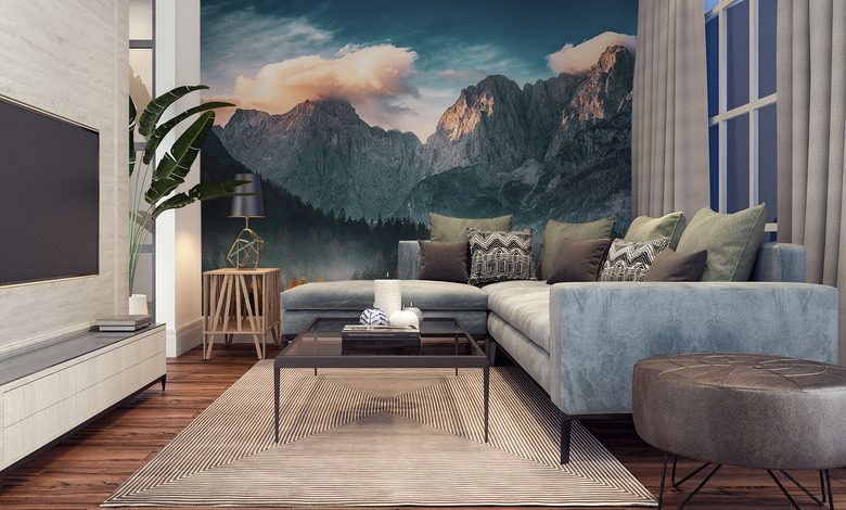 pejzaz gorski o zachodzie slonca fototapety do salonu fototapety demural