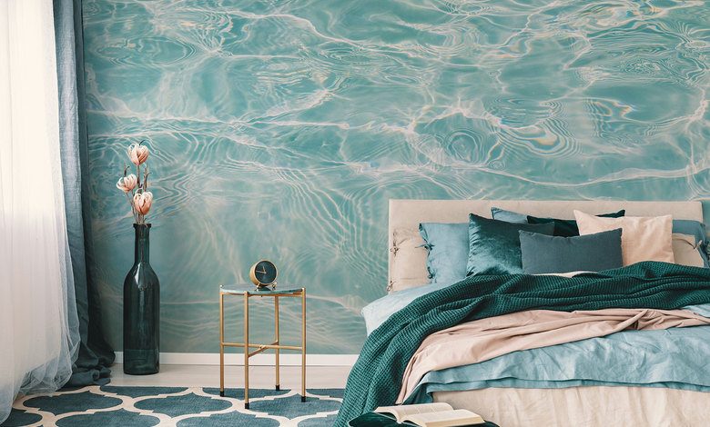 hipnotyzujacy blask tafli wody fototapety do sypialni fototapety demural