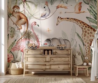 egzotyczna opowiesc z mieszkancami dzungli fototapety do pokoju dziecka fototapety demural