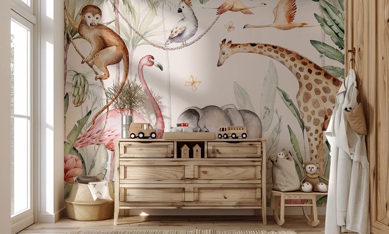 egzotyczna opowiesc z mieszkancami dzungli fototapety do pokoju dziecka fototapety demural