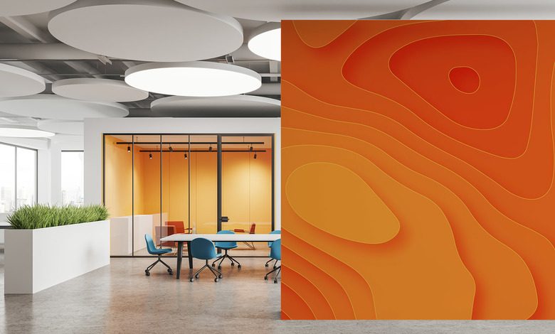 energetyczna abstrakcja w pomaranczowych tonach fototapety abstrakcyjne fototapety demural