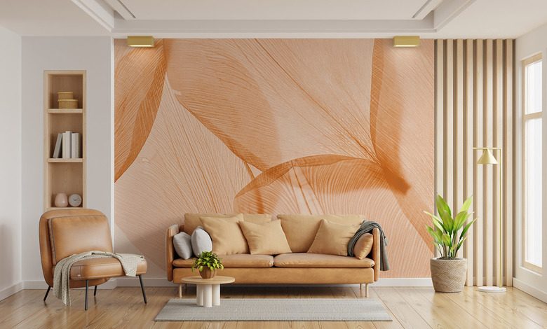 subtelna elegancja w odcieniach brzoskwini fototapety do salonu fototapety demural