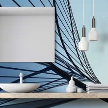 Abstrakcyjna-linia-architektoniczna-w-odcieniach-niebieskiego-fototapety-do-lazienki-fototapety-demural