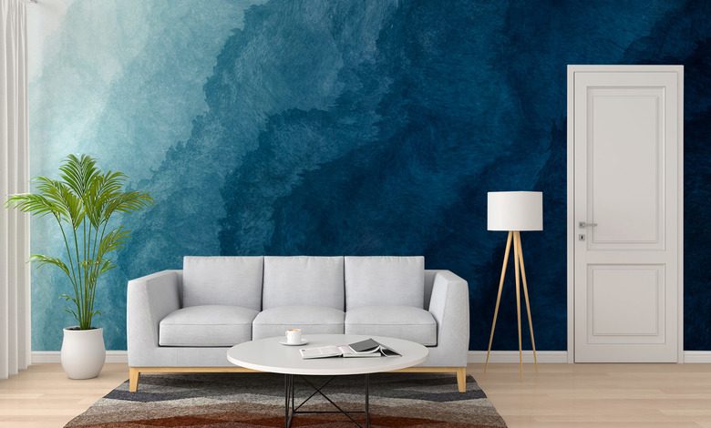 abstrakcyjna struktura w odcieniach glebokiego granatu fototapety do salonu fototapety demural