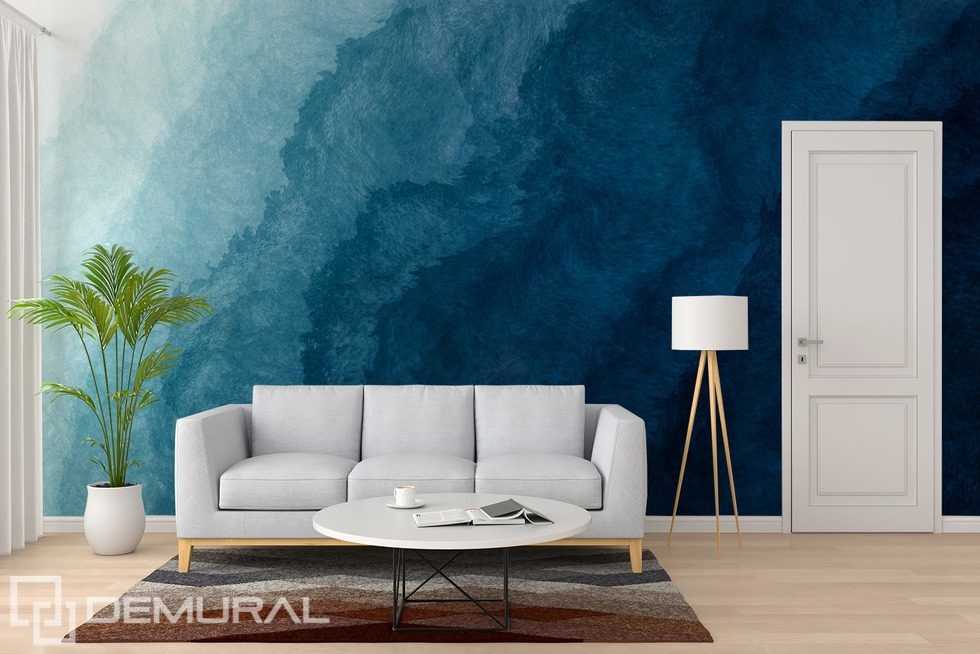 Abstrakcyjna struktura w odcieniach głębokiego granatu Fototapety do salonu Fototapety Demural