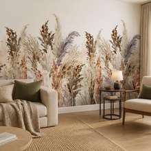 Elegancka-dekoracja-pampasowych-traw-fototapety-do-salonu-fototapety-demural