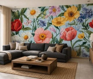 artystyczna dekoracja w stylu dekoracyjnym fototapety do salonu fototapety demural
