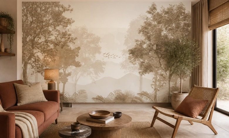 naturalny kontrast cieplych i chlodnych tonow fototapety do salonu fototapety demural
