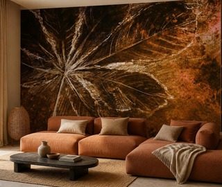 kontrast cieplych brazow i jasnych akcentow fototapety do salonu fototapety demural