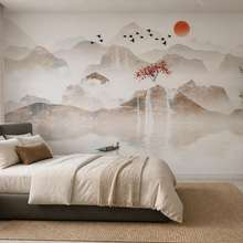 Ciche-gory-z-czerwonym-niebem-fototapety-orientalne-fototapety-demural