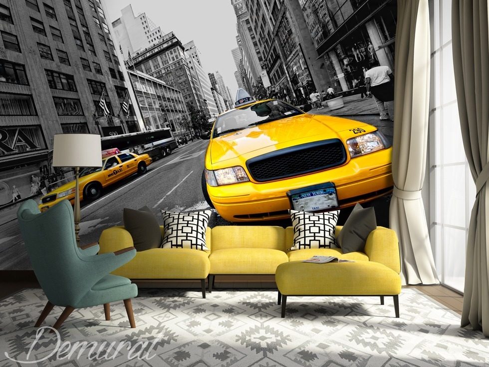 Żółtkiem przez Nowy Jork Fototapety Miasto Fototapety Demural