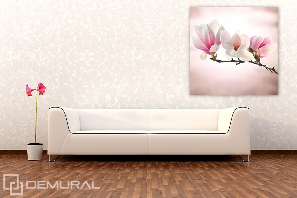 Kwitnąca magnolia Plakaty Kwiaty Plakaty Demural