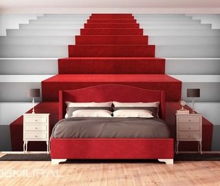 na czerwonym dywanie fototapety schody fototapety demural