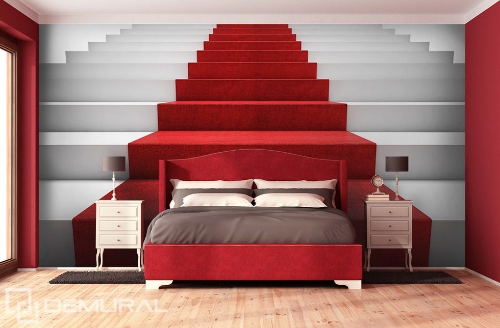 Na czerwonym dywanie Fototapety schody Fototapety Demural