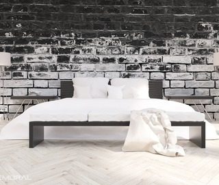 mury w kontrastujacej bieli i czerni fototapety mur fototapety demural