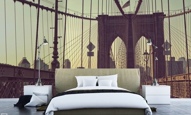noce i dni na moscie brooklynskim fototapety mosty fototapety demural