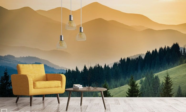 gorskie wedrowki o brzasku fototapety krajobraz fototapety demural