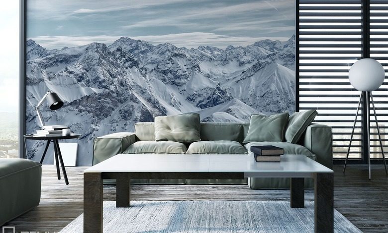 zimne gorskie szczyty o zmroku fototapety gory fototapety demural