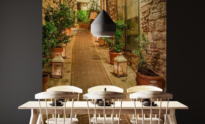 wieczorne spotkanie fototapety uliczki fototapety demural